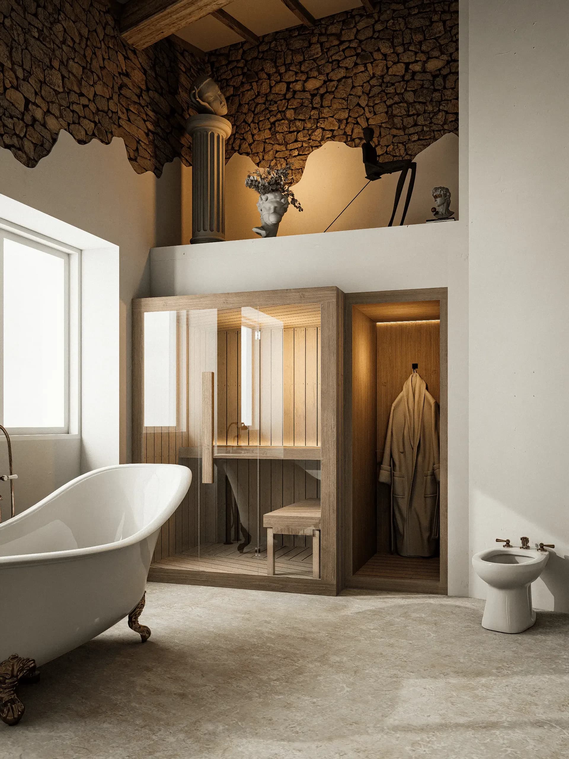 Casale Todi Cassapanca — interior visualization