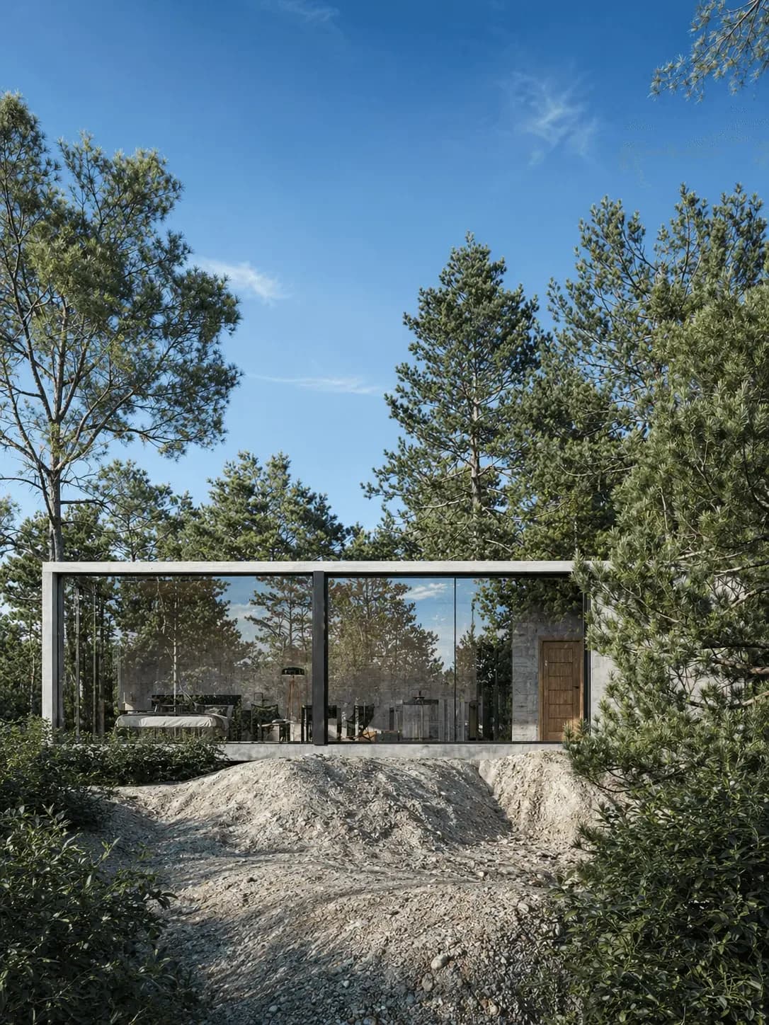 Forest House Design — exterior, architectural visualization